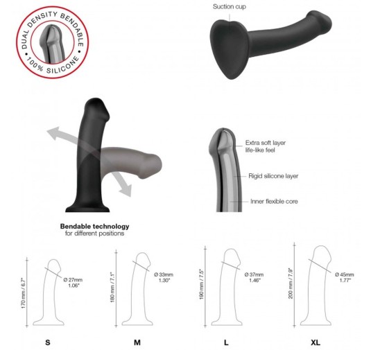 Giętki miękki realistyczny silikonowy penis dildo